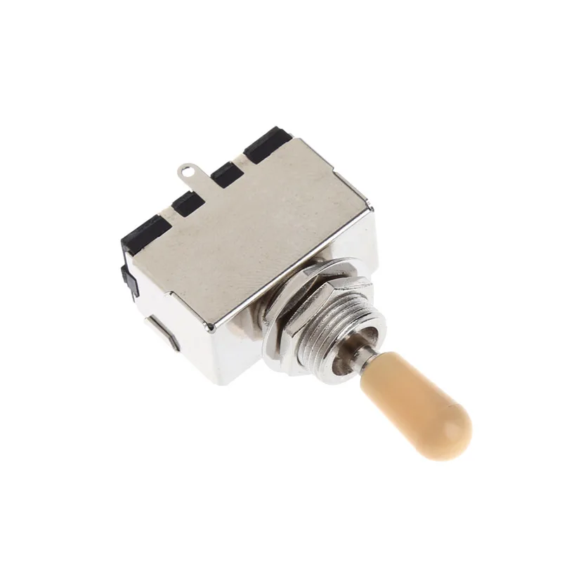 

3 Way Closed Toggle Switch Box Style Chrome For Electric Guitar Cream Knob