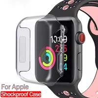 shockproof case for apple watch 6 44mm 40mm full cover 42mm 38mm watch screen protector accessories for iwatch series 5 4 3 2 1