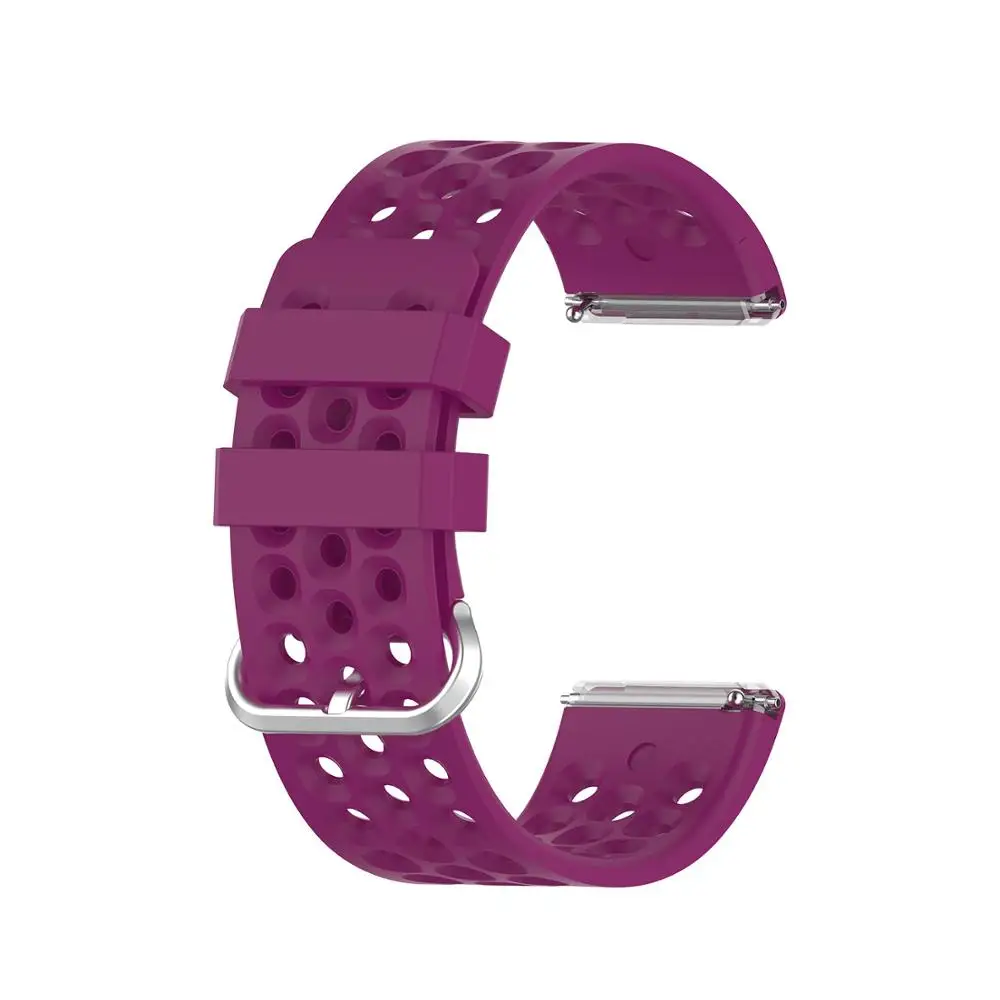 rose red Для fitbit versa 2 Официальный спортивный мягкий силиконовый ремешок с отверстием Водонепроницаемый ремешок для наручных часов для fitbit versa/versa lite Пояса Сетки - Цвет: rose red