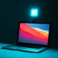 led video light rgb lamp laptop computer conference webcam call fill lighting with clip for photo studio youtube live streaming