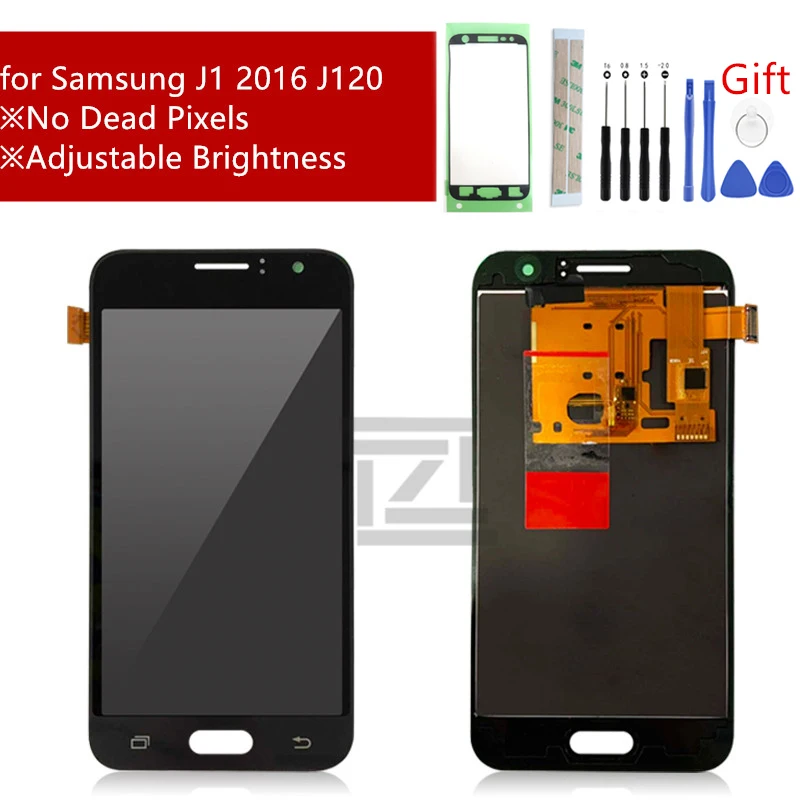 Для SAMSUNG GALAXY J1 LCD 2016 J120 J120f J120M J120H дисплей с сенсорным экраном дигитайзер в сборе j120