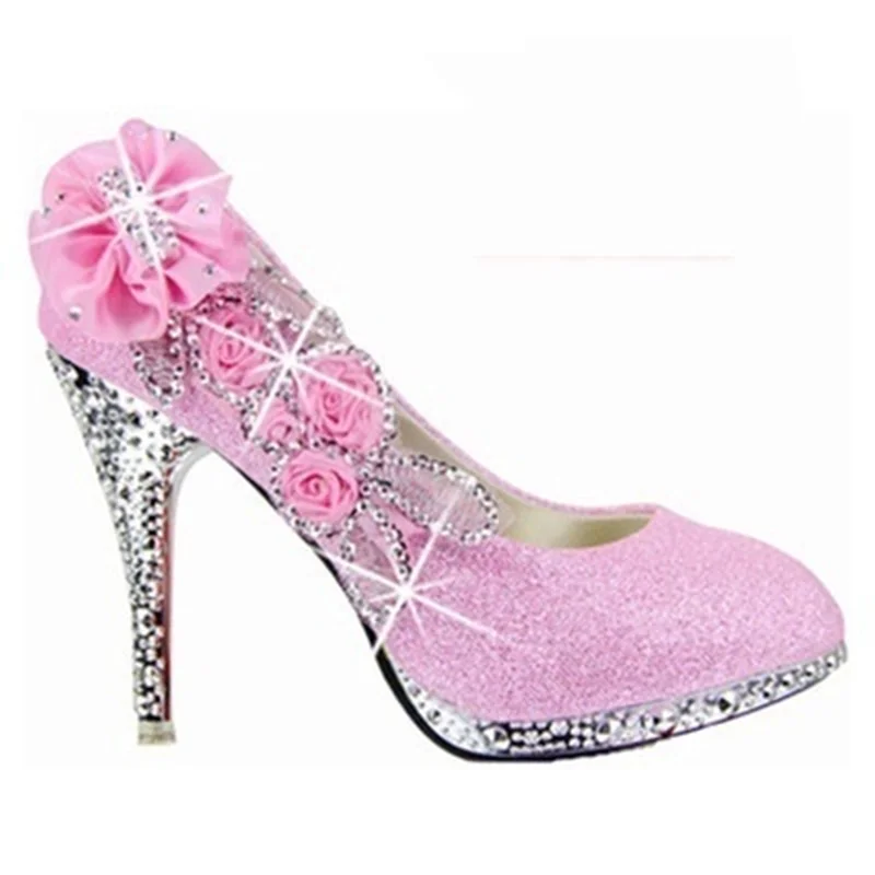 Свадебная обувь женские свадебные туфли-лодочки на платформе с кристаллами и