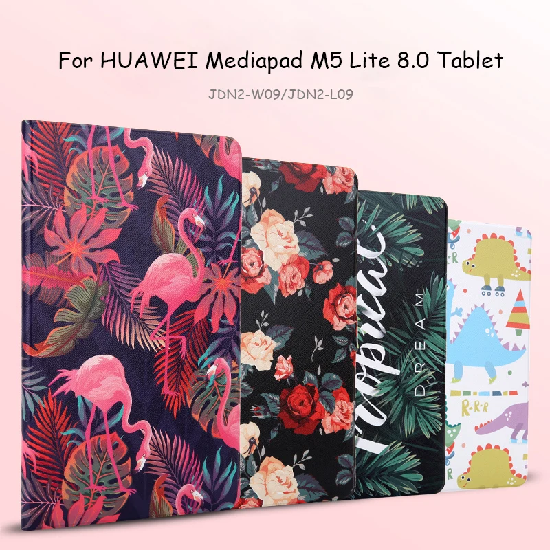 Окрашенный модный флип PU кожаный защитный чехол с подставкой для 8 0 &quotHUAWEI Mediapad M5