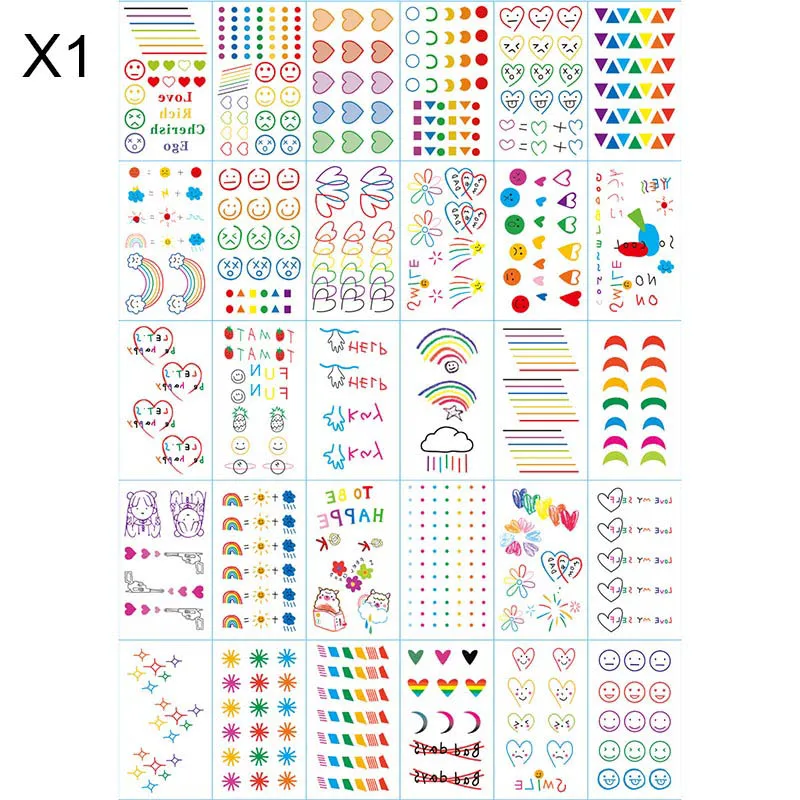 

new30pcs Temporary Tattoo Woman Waterproof Fake Tattoo Sticker on the Body Colorful Cartoon Temporal Tattoos