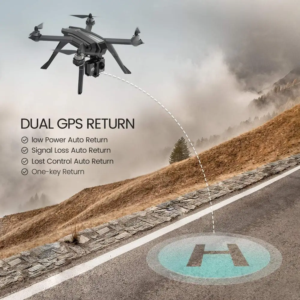 Potensic D85 gps Дрон с 2K FPV камерой 5G WiFi видео бесщеточный Квадрокоптер переносной чехол