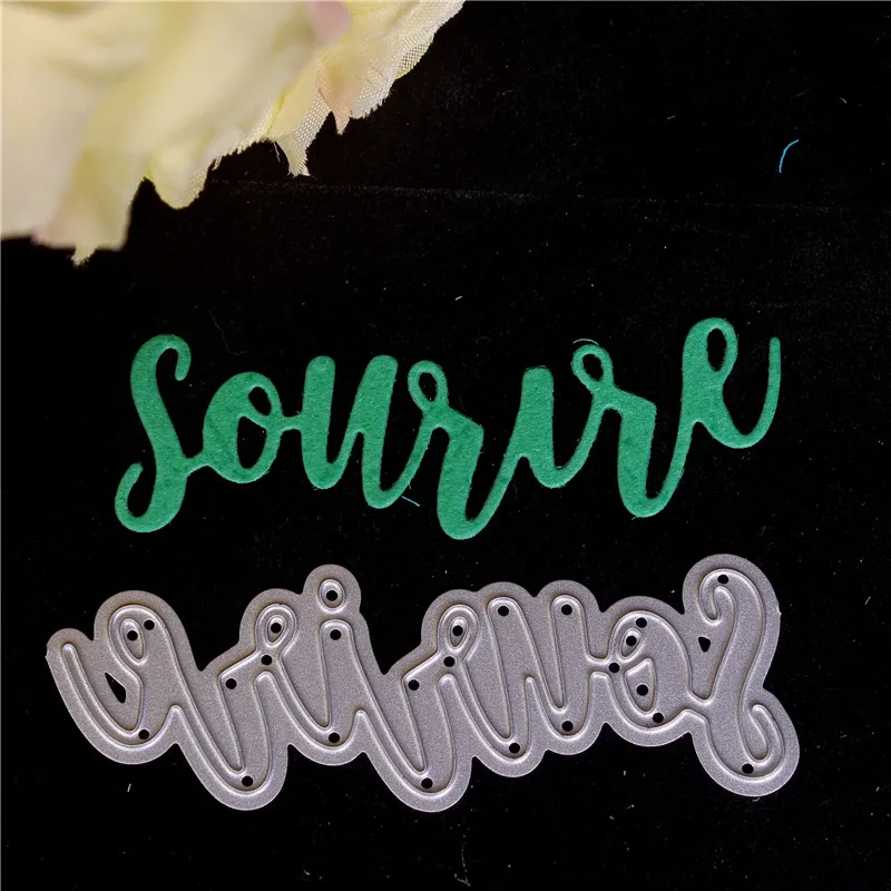 Французское слово металлические режущие штампы для скрапбукинга Diy высечки