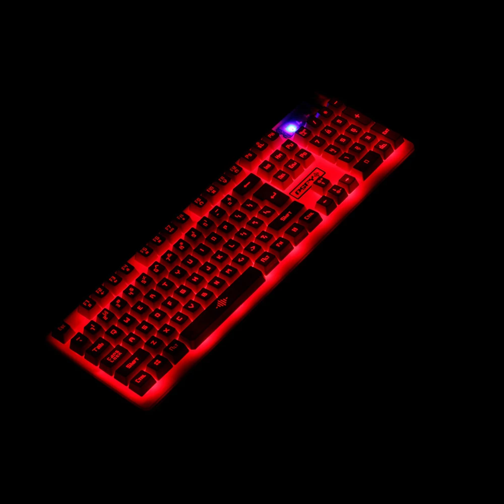 Arealer USB Проводная игровая клавиатура и мышь комбо Водонепроницаемый 3 цвета с подсветкой 2000 dpi для домашнего офиса
