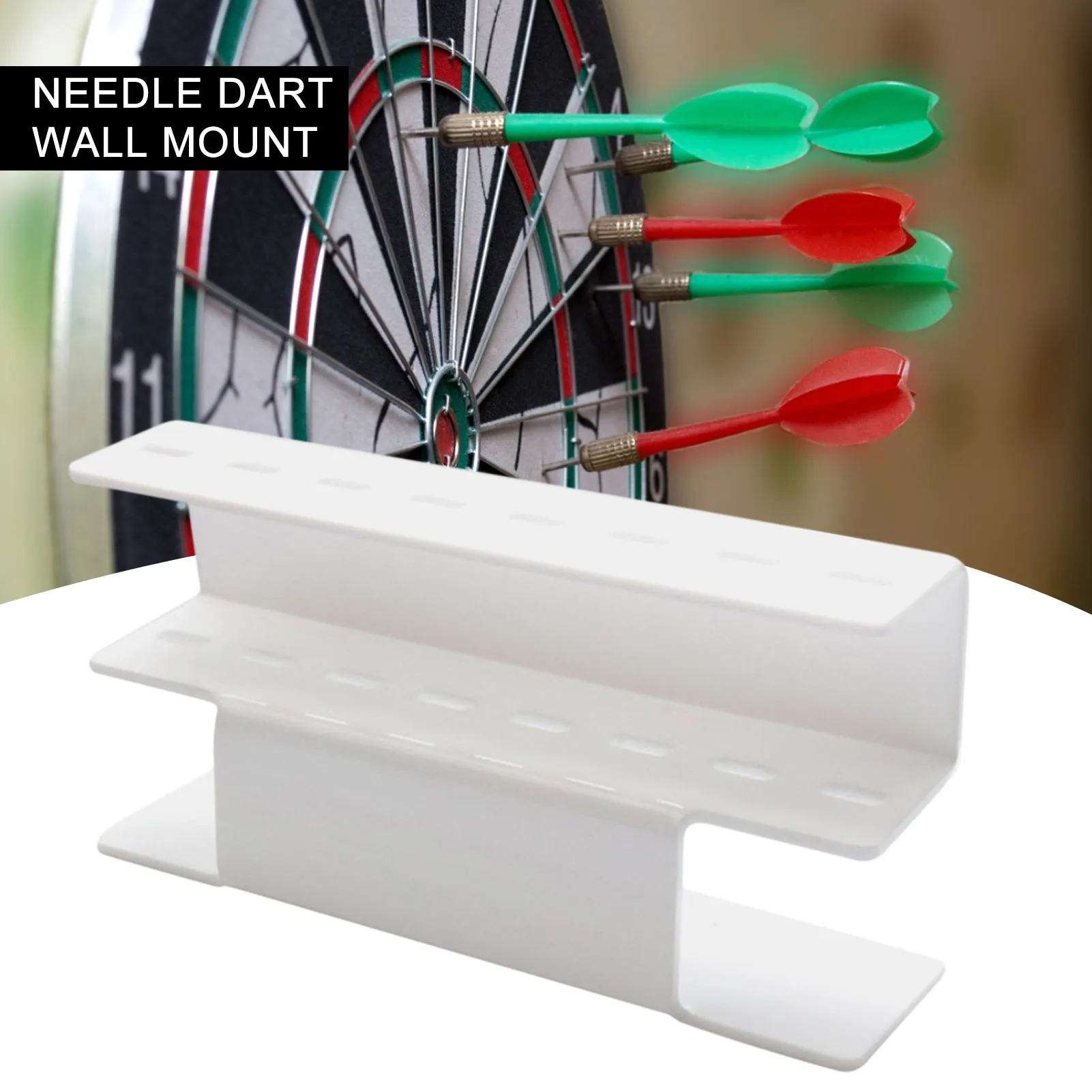 

Acrylic Dart Holder Non-slip Holds up 8 Darts Wall Display Rack Keep Darts Organized Hold 8 Tip Darts Non-slip Feet