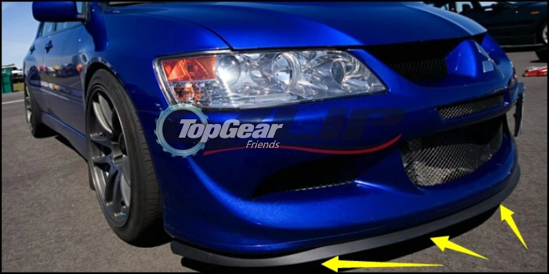 Дефлектор для губ Mitsubishi Carisma передний спойлер юбка TopGear Friends тюнинг автомобиля вид
