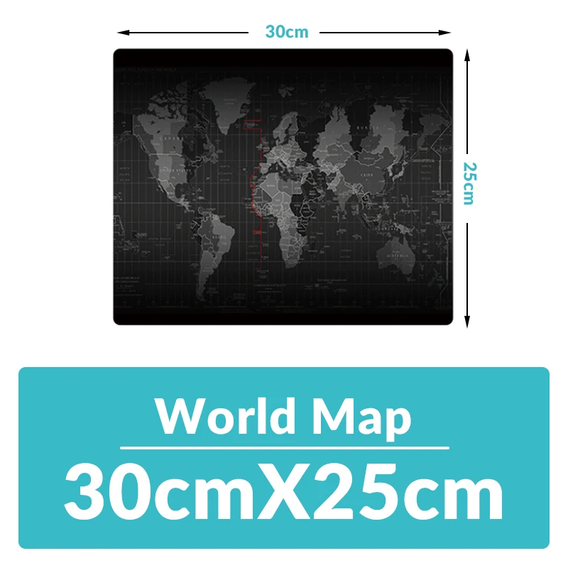 30 X25 world map Универсальный Противоскользящий коврик для мыши черный тонкий квадратный коврик для мыши Коврик для мыши мини Игровые мыши для Macbook/ПК/ноутбука/планшета - Цвет: 30 X25 world map