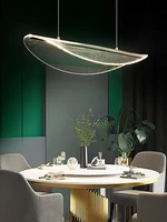 led restaurant chandelier modern dining room hanging lights arc acrylic art lamps home decoration lighting
