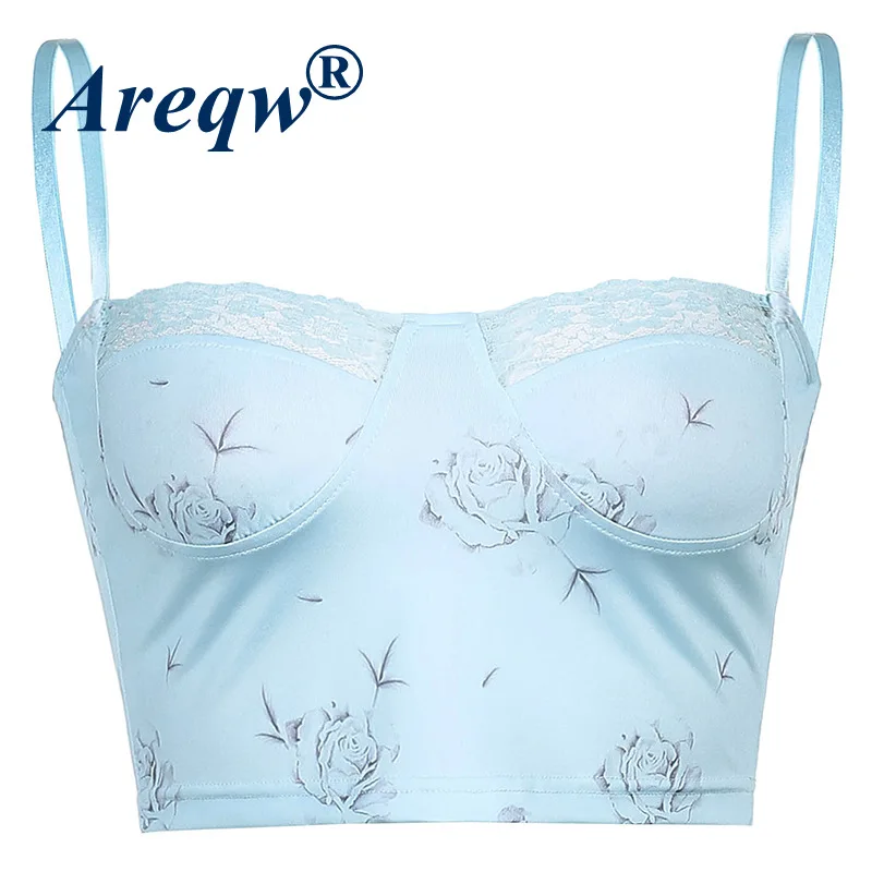 

2021 New Lace Stitching V-neck Floral Camisole Women's Halter Inner Jacket