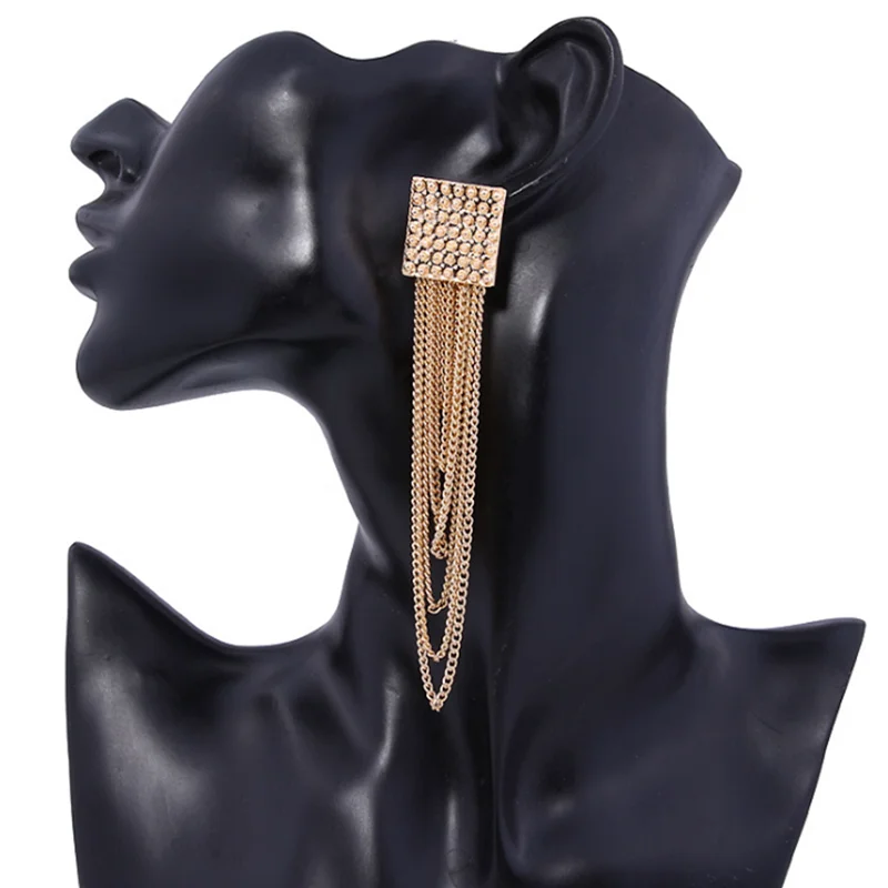 

2021 Fashion Alloy Tassel Drop Earrings for Women Party Jewelry