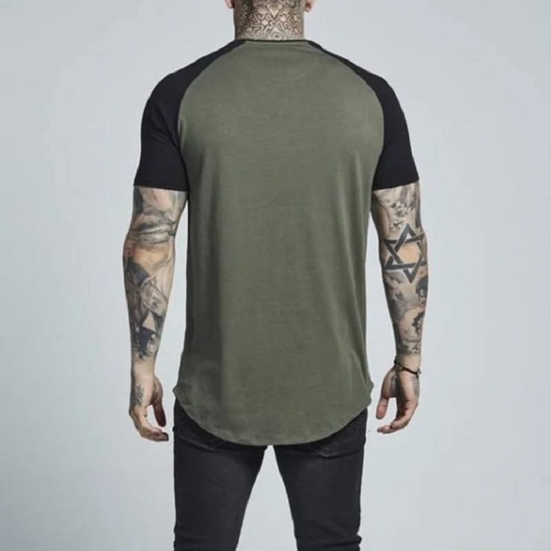 Футболка мужская шелковая с надписью Sik тенниска короткими рукавами