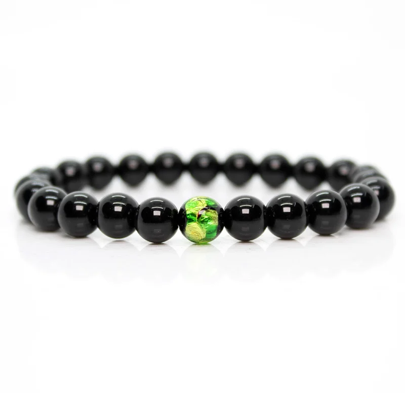 Браслет ручной работы из бисера бусины натурального камня мужские ювелирные