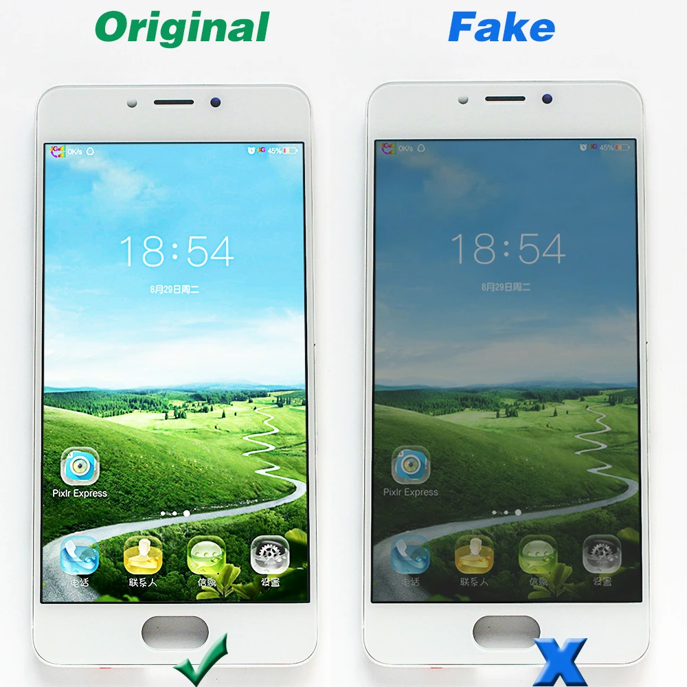 100% протестированный 3 5-дюймовый ЖК-дисплей для Meizu M5C Meilan 5C Φ 5 0*1280 рамка с