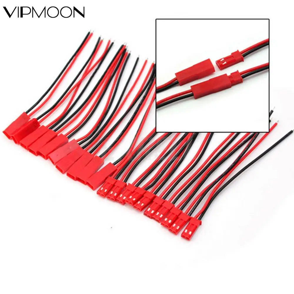 20 штук 2 контактный разъем мужской женский JST кабель 22 AWG 110 мм провод для RC Батарея