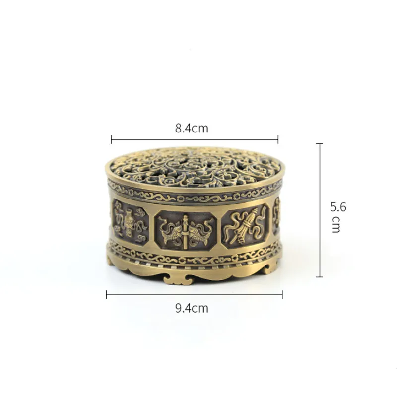 

Metal Vintage Incense Burner Zinc Incense Coil Censer Antique Incense Stick Holder Buddhist Supplies Encensoir Home Decor EB5XX