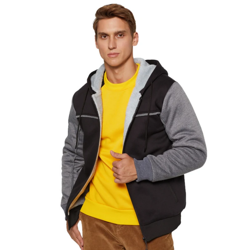 Новинка 2020 Мужская Зимняя Повседневная Толстовка с капюшоном из флиса и