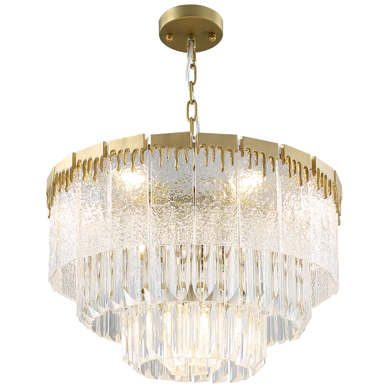 

Postmodern crystal chandeliers LOFT fashion light luxury atmosphere personality designer living room Nordic bedroom hanging lamp