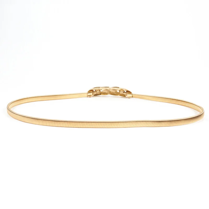 Новое дизайнерское женское платье с металлическим цветком и эластичным поясом