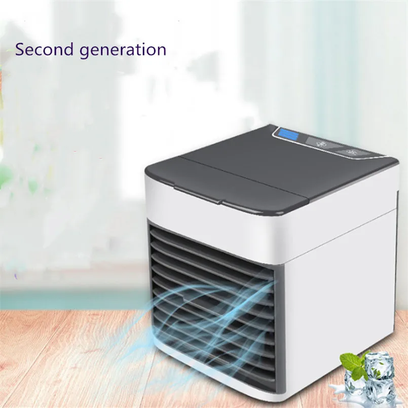 USB Mini Portable air conditioning humidifier Air Cooler indoor deodorizer purifier 7Light Fan Desktop Space Office Home |