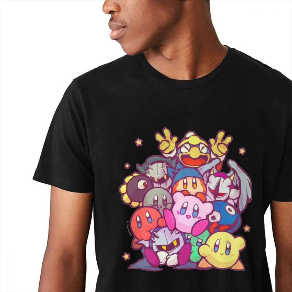 Стильная семейная футболка Kirby Group для мужчин, хипстер, натуральный хлопок, Camiseta, S-6XL