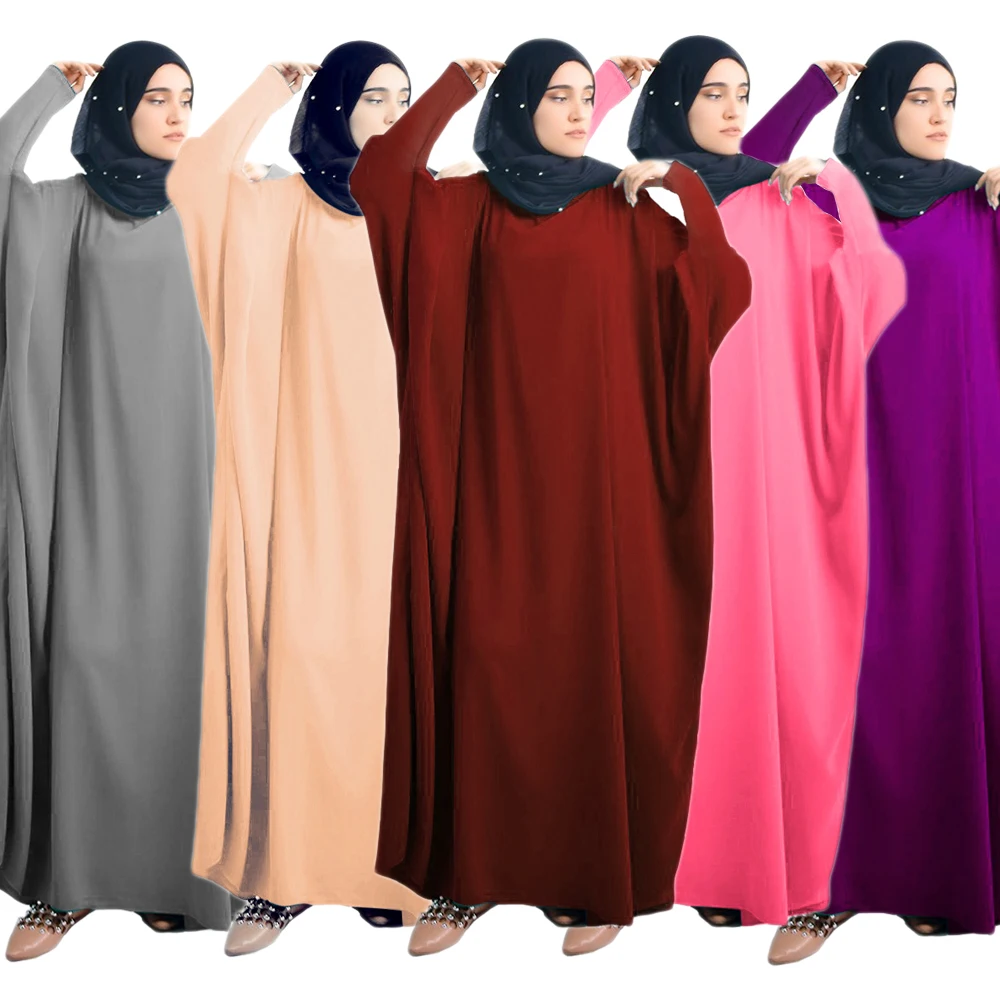 Мусульманские женщины полное покрытие абайя длинное платье исламский хадж молитва одежды халат кафтан джилбаб Умра ИД Рамадан служба покл...