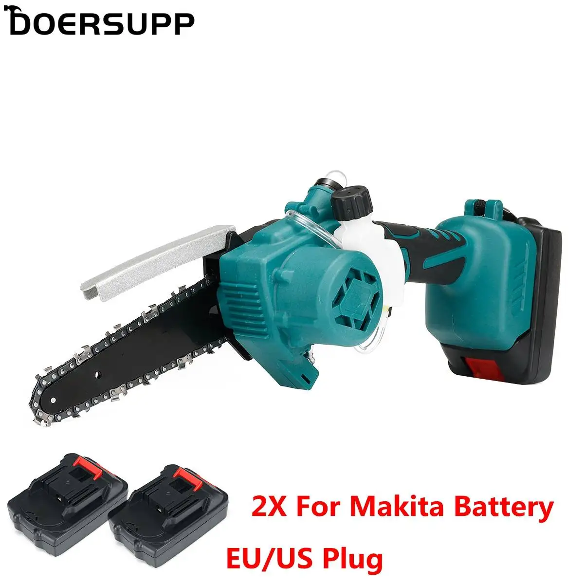 

1500W Electric Saw 6Inch Brushless Chainsaw Powerful Auto Refuel With 2/1PCS Battery Rechargeable Woodworking Cutter Garden Tool