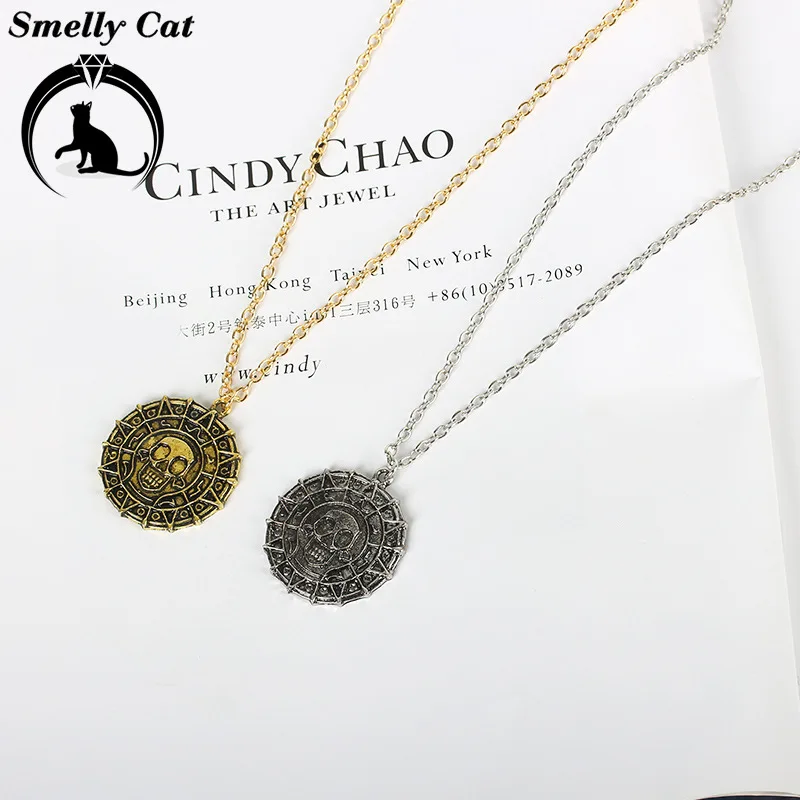 Вонючий кот фильм ювелирные изделия Карибы пират Ожерелье Золотая монета цепь