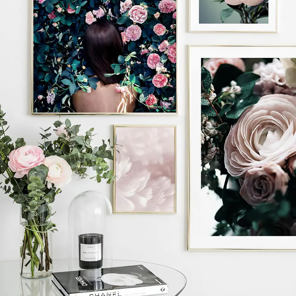 Постер на стену в скандинавском стиле Настенная картина с изображением цветов