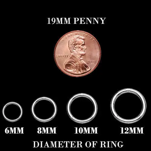 Кольцо для пирсинга из хирургической стали 316l с шарнирным соединением кольцо