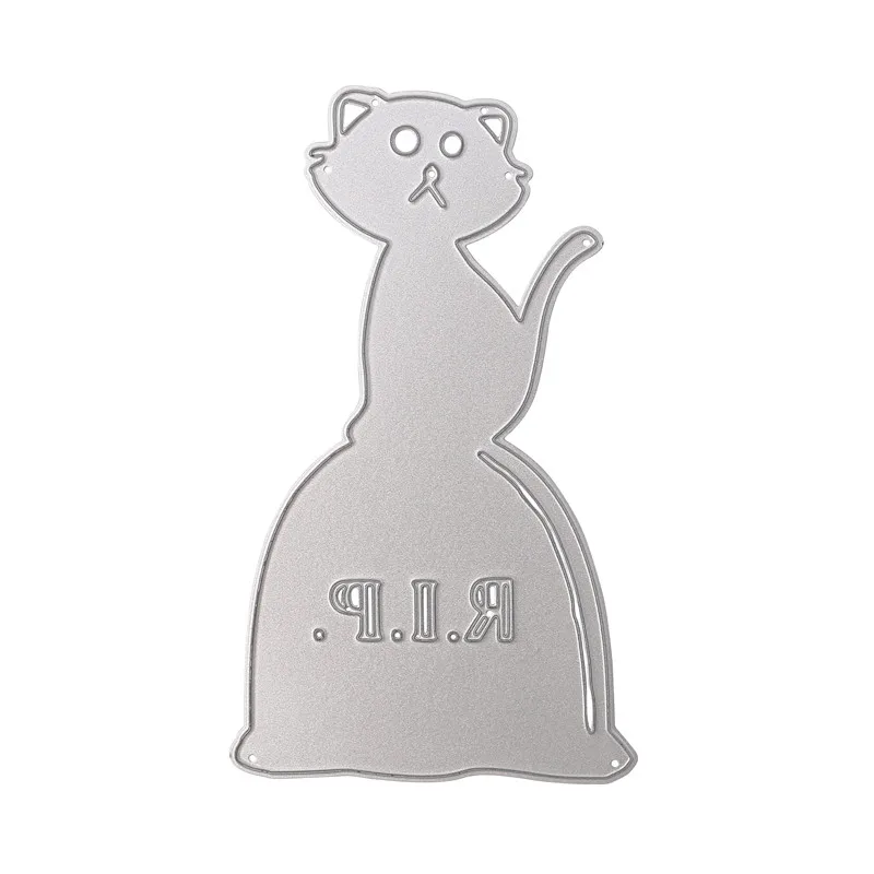 DiyArts Cat on Tomb R.I.P металлические режущие трафареты для рукоделия скрапбукинга