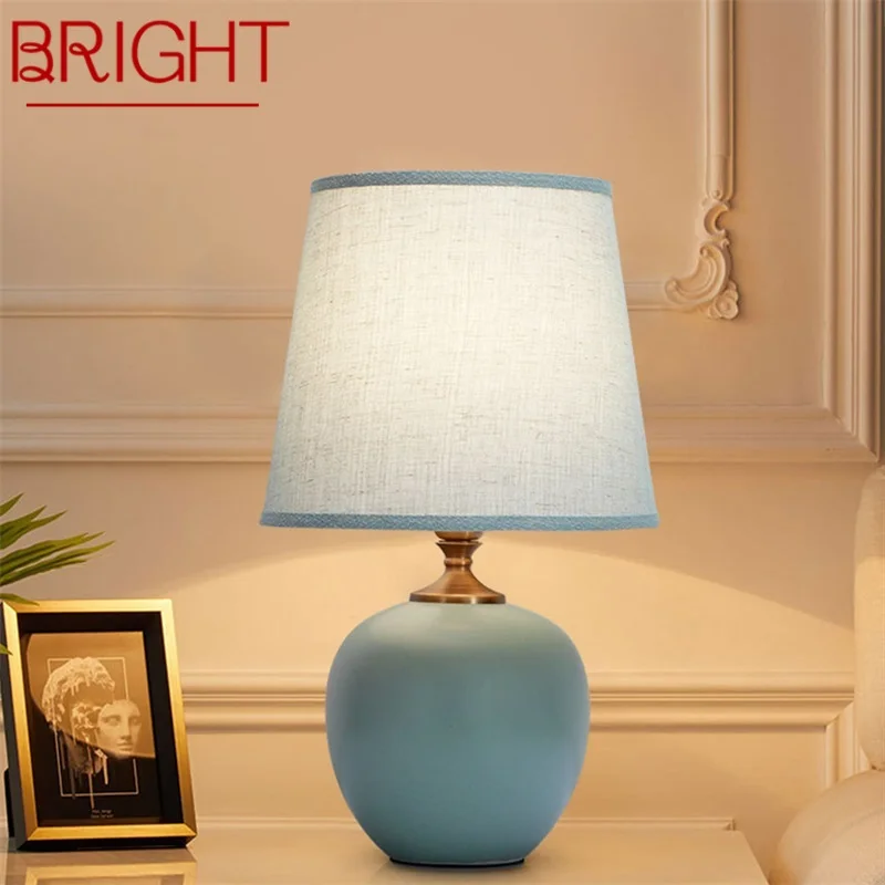 

BRIGHT Touch Dimmer Table Lamp Modern Ceramic Desk Light Decorative for Home Bedroom