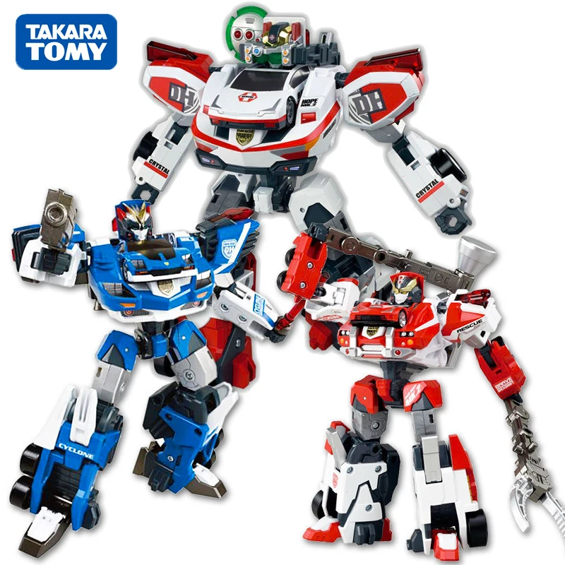 

Takara Tomy Fire Engine Transformers Robot Police Rescue Vehicle Robot Hot Vehicle Tomica Model Collectible Kids Toys Gift