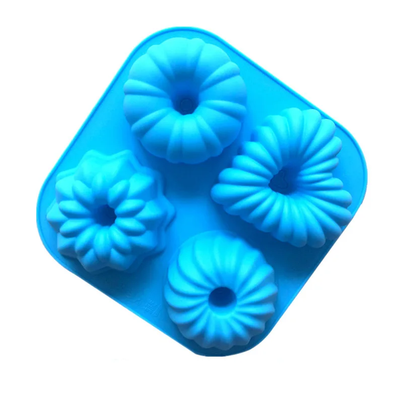 4 полостная силиконовая форма для торта смешанные формы сердце цветок не