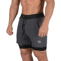 quick drying shorts mens jogging running sports 2 in 1 shorts new running shorts summer mens gym fitness bodybuilding training