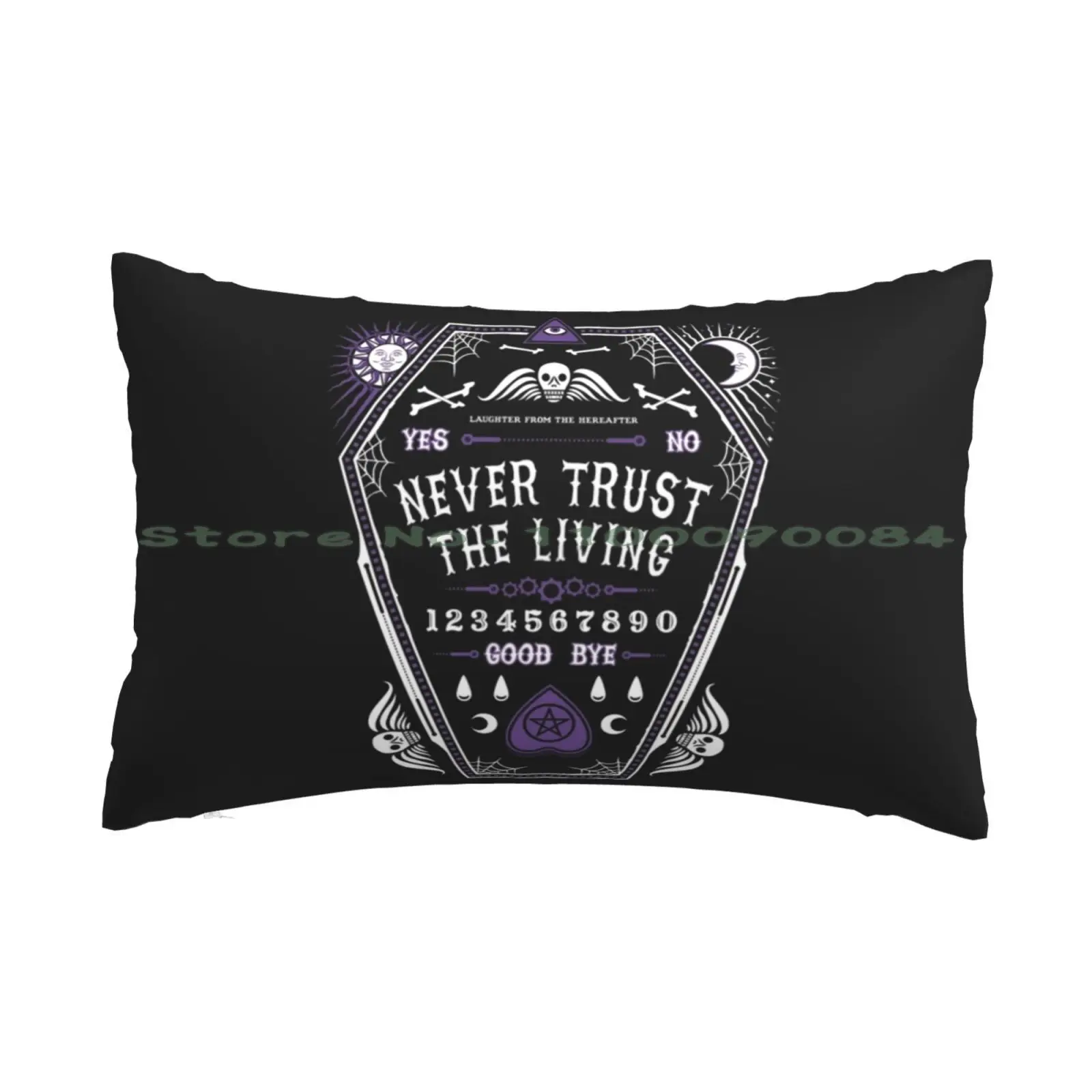 

Hereafter-Never Trust The Living-Beetlejuice-Creepy Cute Goth-Occult Pillow Case 20x30 50*75 Sofa Bedroom Beetlejuice Undead