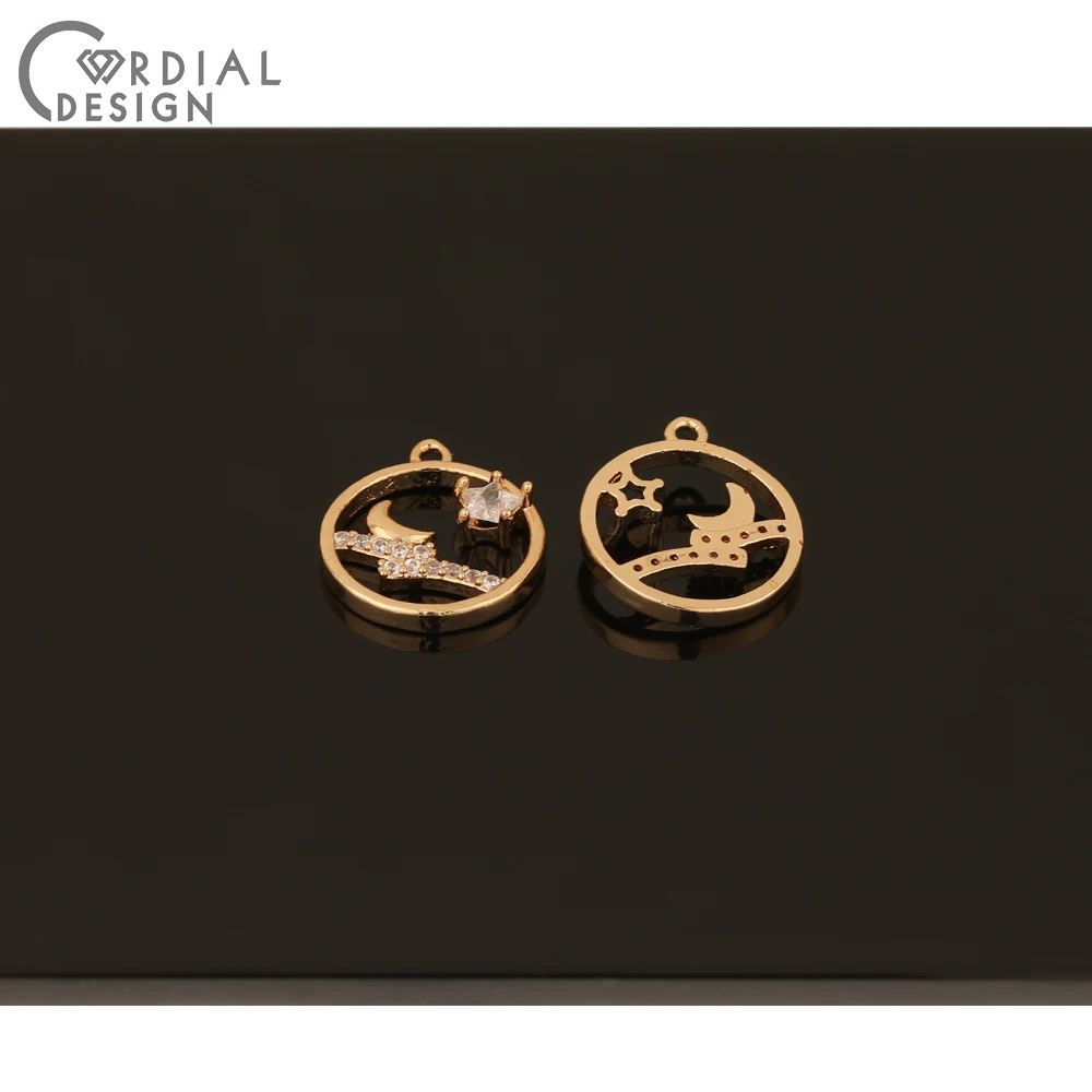 

Cordial Design 50Pcs 15*17MM Earrings Accessories/Hand Made/DIY Pendant/Jewelry Findings & Components/Earring Making/CZ Charms