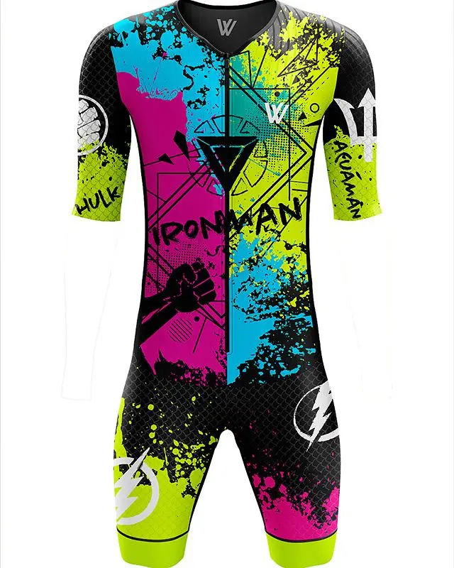 

Men's Lycra Pro Super Speedsuit Cycling Leotard Triathlon Cycling Suit Set One-Piece Ropa De Cicli Shi smo Maillot