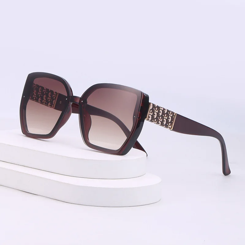 

2021 Women's Sunglasses Personalized Design Large Frame High-Definition Lenses Shopping Driving Brand Gradient Glasses