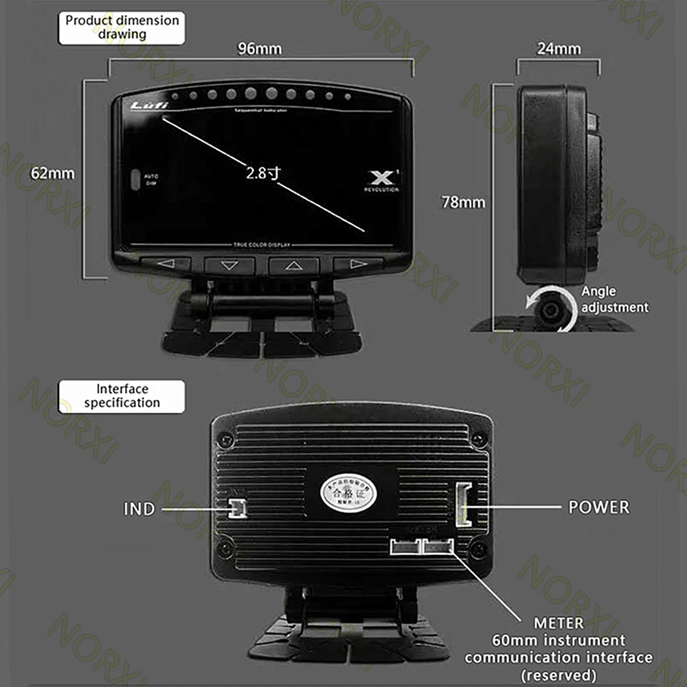 Автомобильный датчик давления масла LUFI X1 цифровой измеритель топлива OBD2
