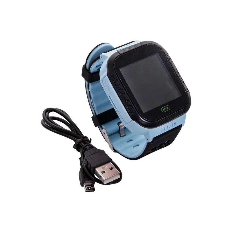 Black Blue Хит, Детские умные часы, анти-потеря, детский безопасный gps трекер, SOS Вызов, GSM, подходят для Android IOS, Детские Безопасные умные часы, дропшиппинг - Цвет: Black Blue