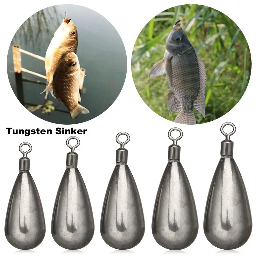 

New Tear Drop Shot Weights High Quality Additional Weight Fishing Tungsten fall Hook Connector Line Sinkers Sinker