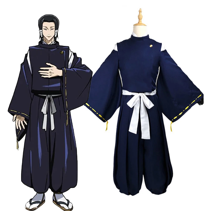 

Костюм-кимоно мужской для косплея норитоши из аниме «джутсу» (Kaisen Kamo), голубое пальто, Униформа, костюм на Хэллоуин, карнавал вечерние, с париком