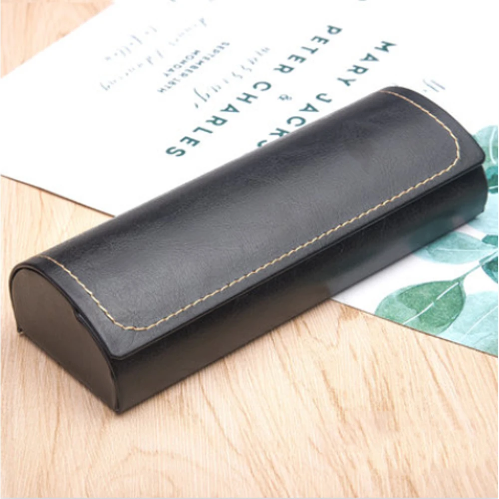 

Leather Glasses Case For Men Waterproof Hard Frame Eyeglass Case Women Reading Glasses Box Multicolor Eyewear Spectacle Cases