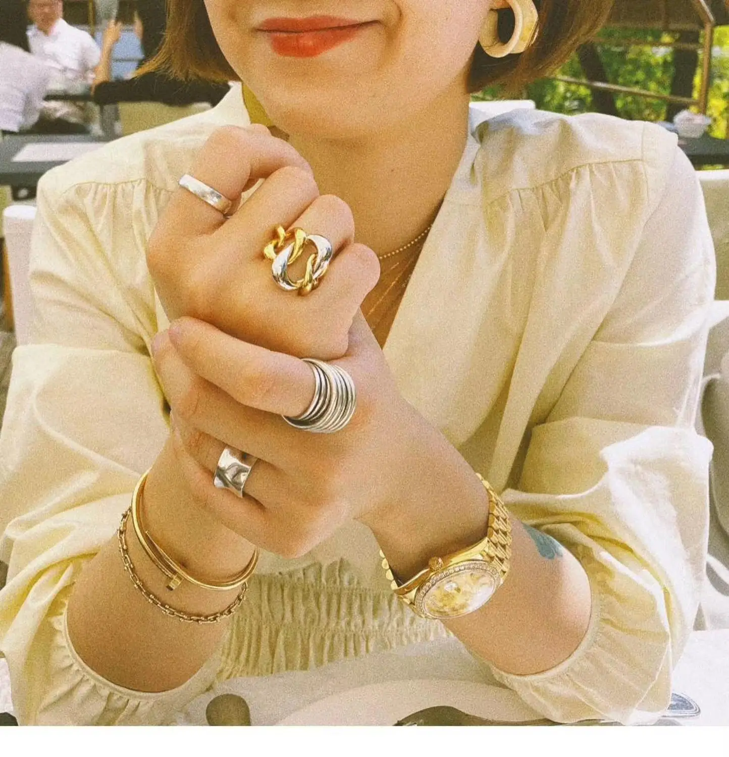 Новые металлические сырой цепь выдалбливают асимметрия ретро одежда с