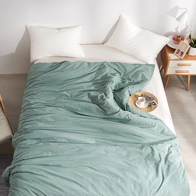 Домашний текстиль современный простой однотонный белый пододеяльник 100% хлопок