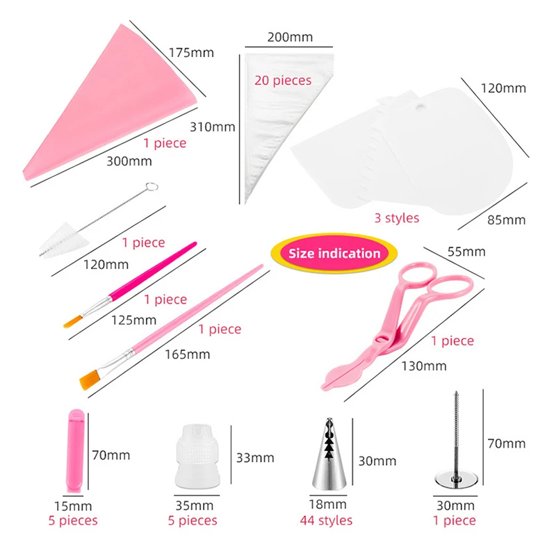 

83pcs Cake Decorating Mouth Baking Decoration Tool Kit Piping Tips Pastry Icing Bag Nozzles Set Fondant Cream Tool Baking Tools