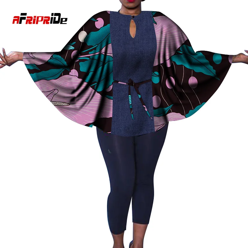 Женская шаль с принтом в африканском стиле Bazin Riche Dashiki топ рубашка размера плюс